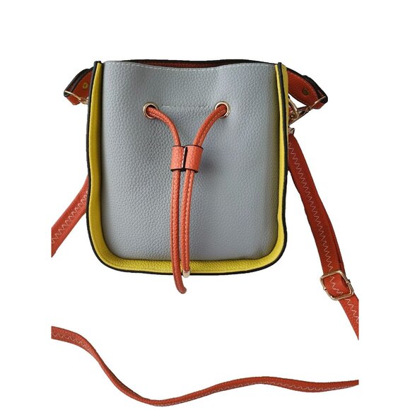 Colorblock Bucket Bag With Adjustable Strap & Drawstring Closure Cross Body - Picture 14 of 16